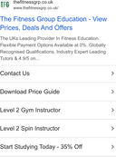 The Fitness Group EDUCATION ad creative